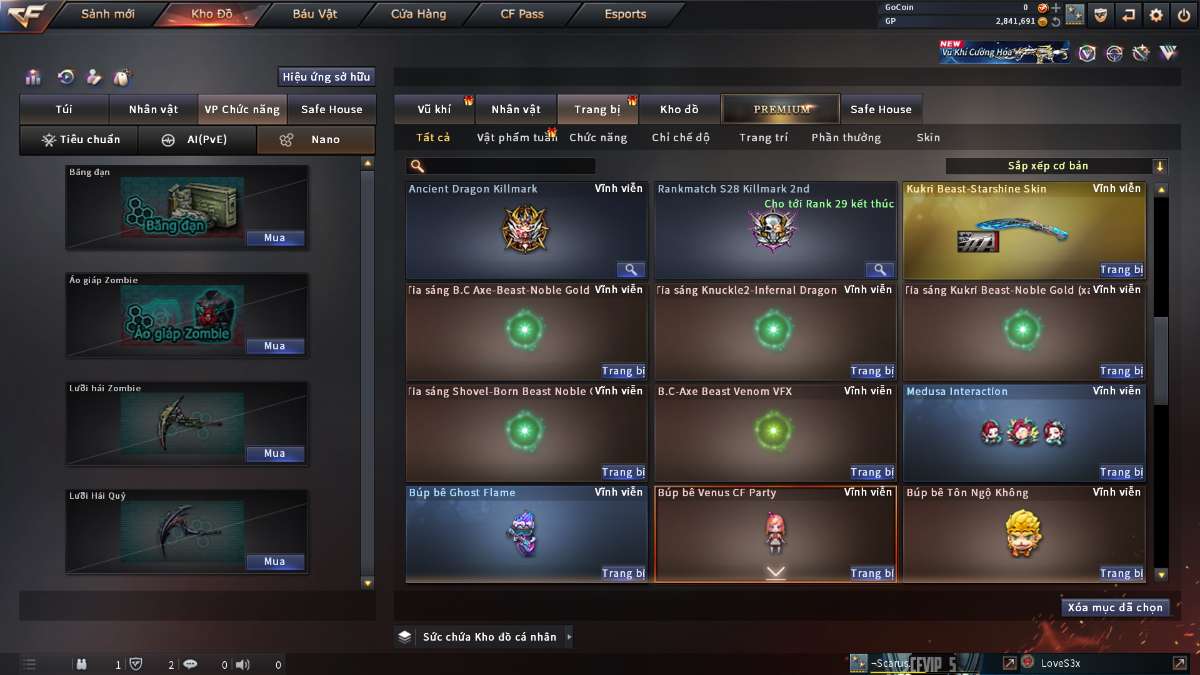 shop acc cf uy tin gia re